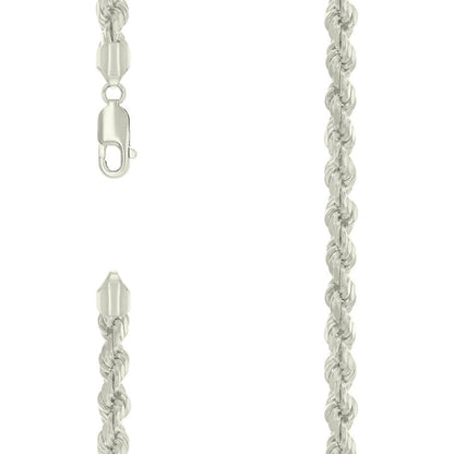925 Silver Hollow Rope Chain 5.3mm