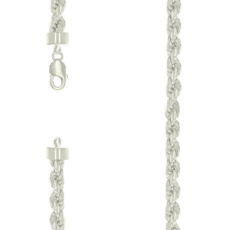 925 Silver Hollow Rope Chain 7.5mm