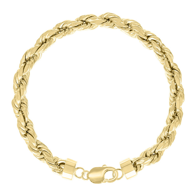 925 Silver Hollow Rope Chain 7.5mm