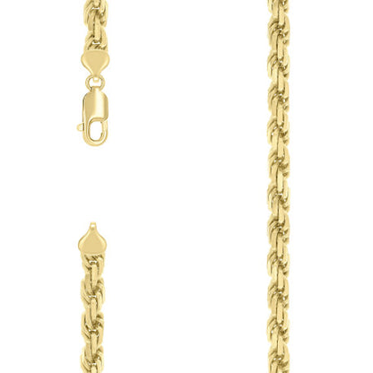 925 Silver Hollow Rope Chain 7.5mm