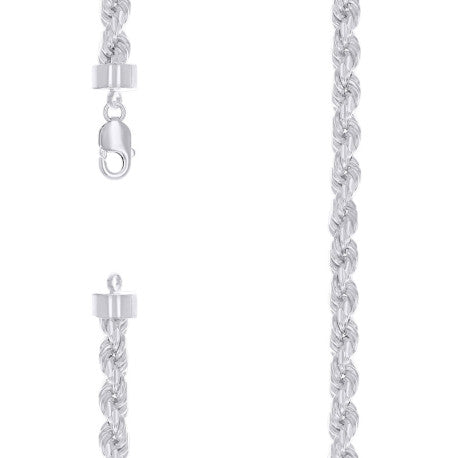 925 Silver Hollow Rope Chain 7.5mm