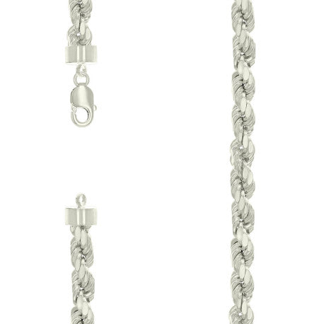 925 Silver Hollow Rope Chain 8.2mm