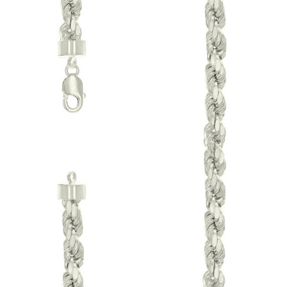 925 Silver Hollow Rope Chain 8.2mm