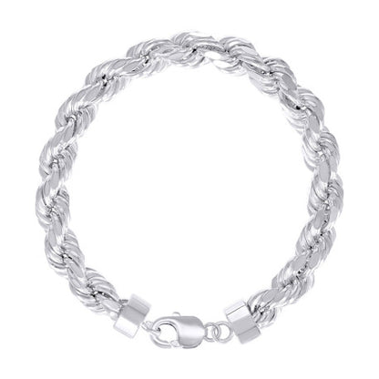 925 Silver Hollow Rope Chain 8.2mm