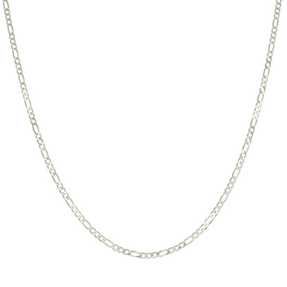 925 Silver Pave Super Flat Figaro Chain 2.6mm