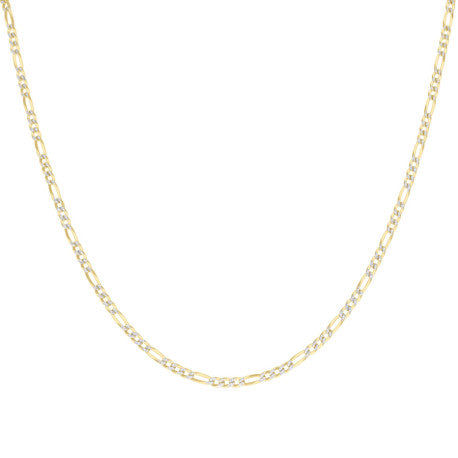 925 Silver Pave Super Flat Figaro Chain 2.6mm