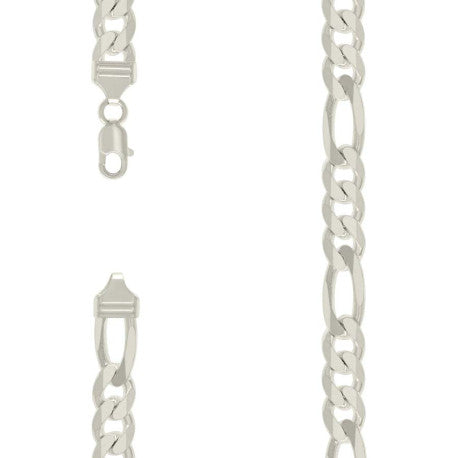 925 Silver Solid Classic Figaro 11.0mm