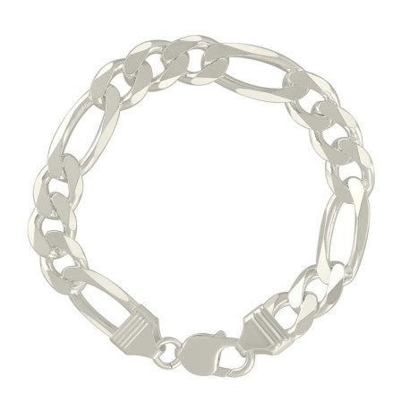 925 Silver Solid Classic Figaro 11.0mm