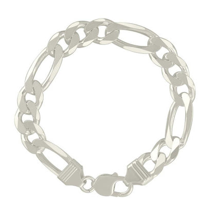 925 Silver Solid Classic Figaro 11.0mm