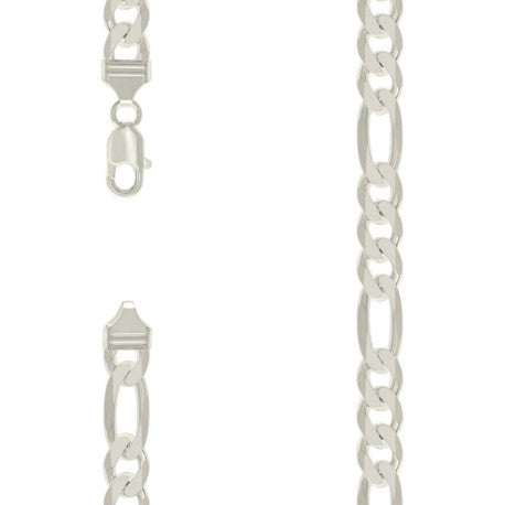 925 Silver Solid Classic Figaro 13.0mm