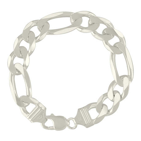 925 Silver Solid Classic Figaro 13.0mm