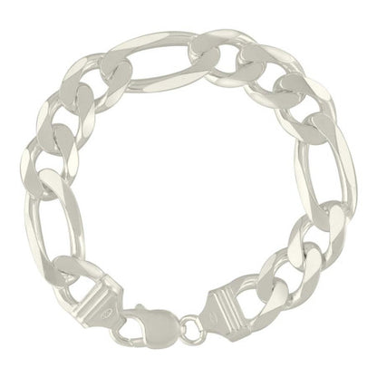 925 Silver Solid Classic Figaro 13.0mm