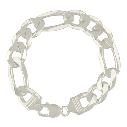 925 Silver Solid Classic Figaro 13.0mm