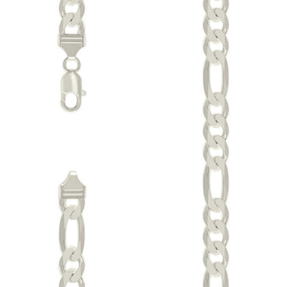 925 Silver Solid Classic Figaro 13.0mm