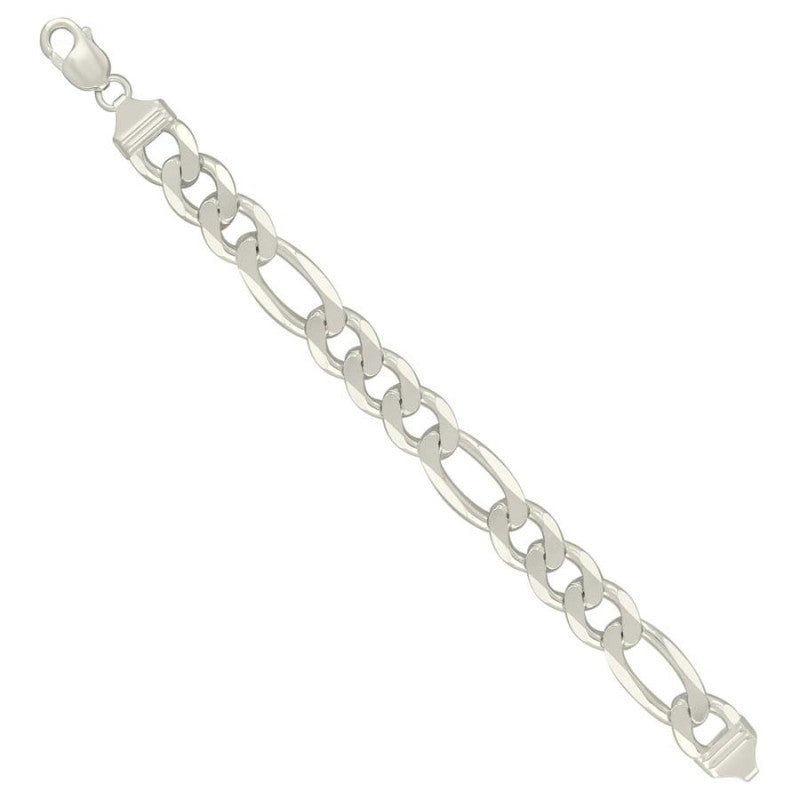 925 Silver Solid Classic Figaro 13.0mm