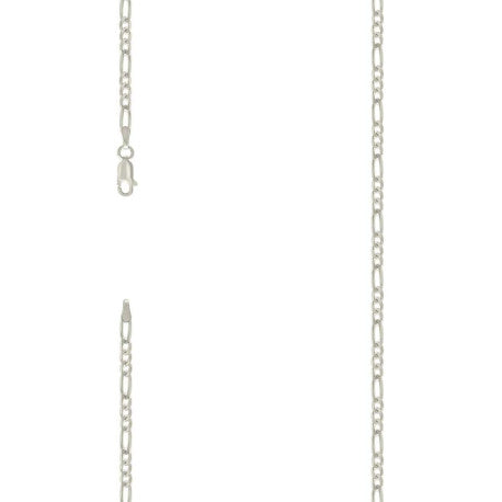 925 Silver Solid Classic Figaro 3.0mm