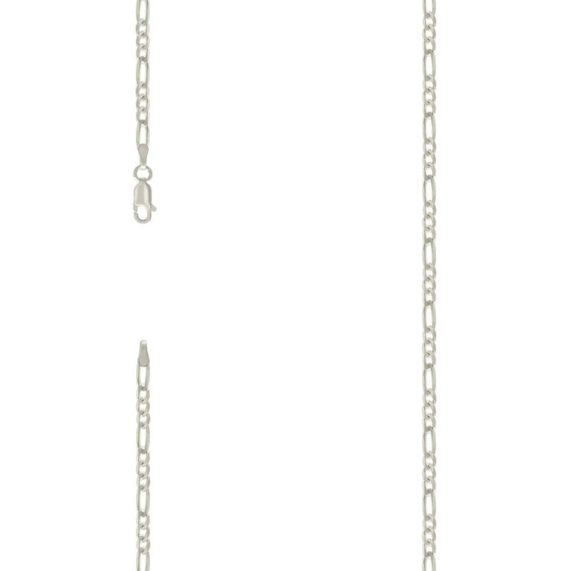 925 Silver Solid Classic Figaro 3.0mm