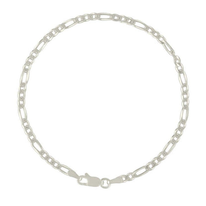 925 Silver Solid Classic Figaro 3.0mm