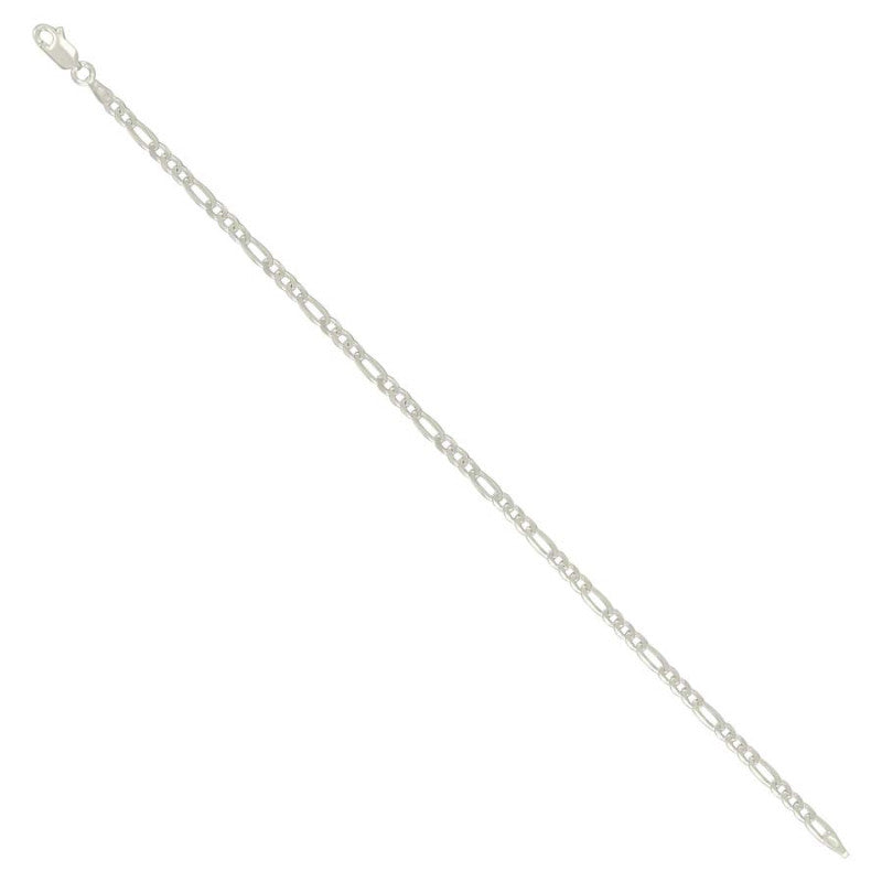 925 Silver Solid Classic Figaro 3.0mm