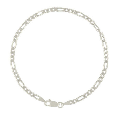 925 Silver Solid Classic Figaro 3.0mm