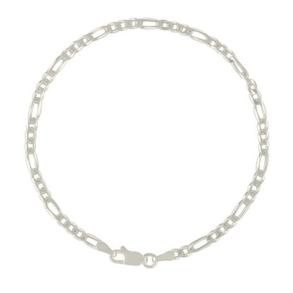 925 Silver Solid Classic Figaro 3.0mm