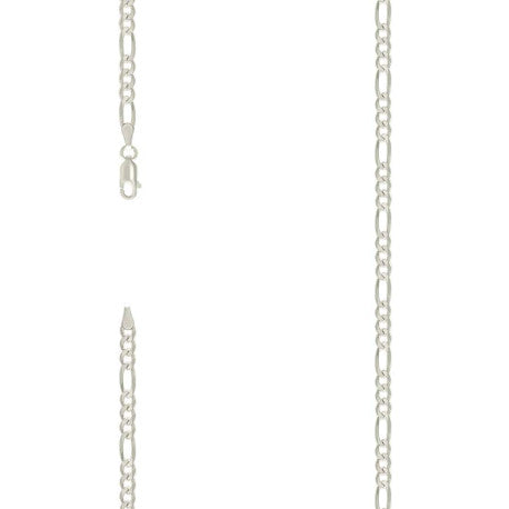 925 Silver Solid Classic Figaro 4.0mm
