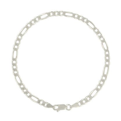 925 Silver Solid Classic Figaro 4.0mm