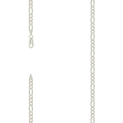 925 Silver Solid Classic Figaro 4.0mm