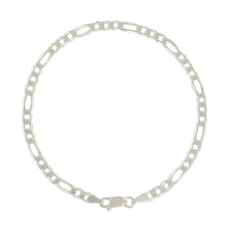 925 Silver Solid Classic Figaro 4.0mm
