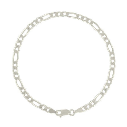 925 Silver Solid Classic Figaro 4.0mm