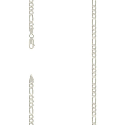 925 Silver Solid Classic Figaro 5.0mm