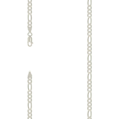 925 Silver Solid Classic Figaro 5.0mm