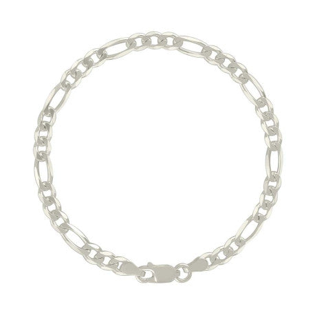 925 Silver Solid Classic Figaro 5.0mm