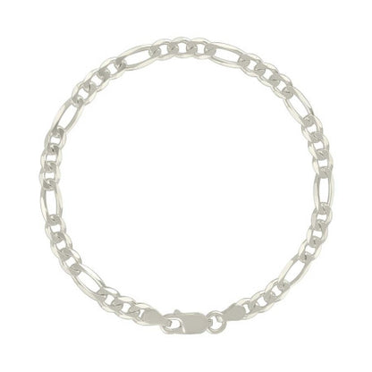 925 Silver Solid Classic Figaro 5.0mm