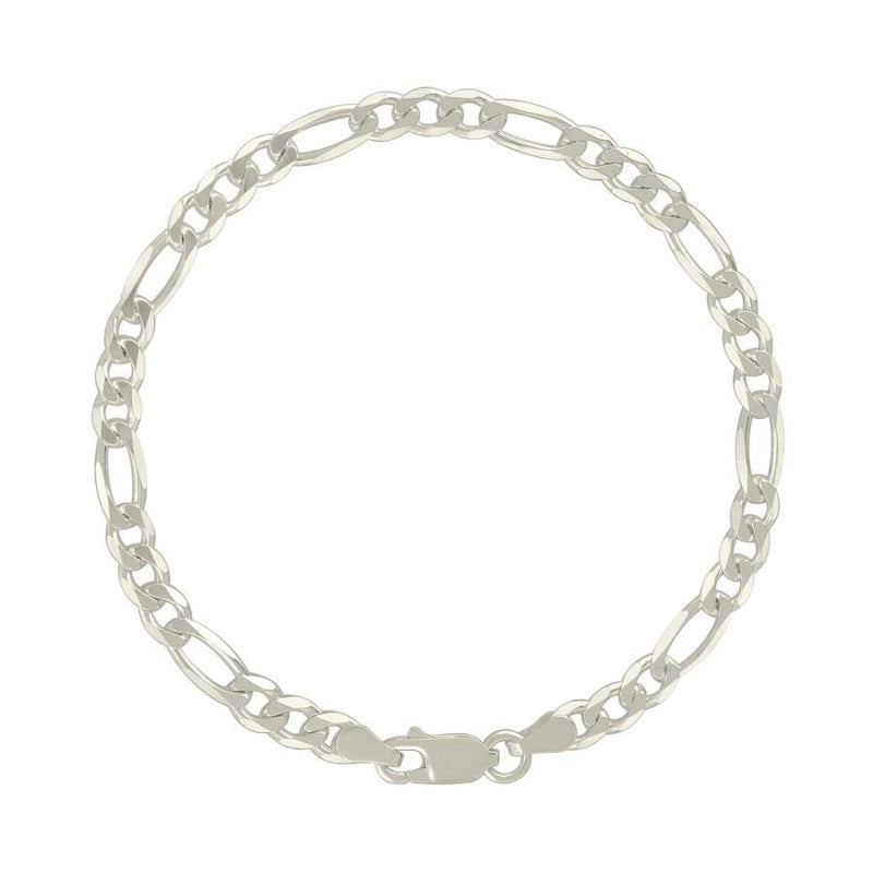 925 Silver Solid Classic Figaro 5.0mm