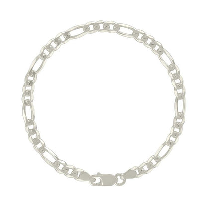 925 Silver Solid Classic Figaro 5.0mm