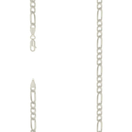 925 Silver Solid Classic Figaro 6.0mm