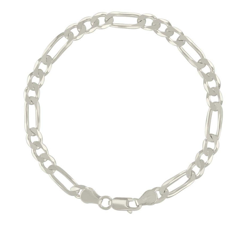 925 Silver Solid Classic Figaro 6.0mm