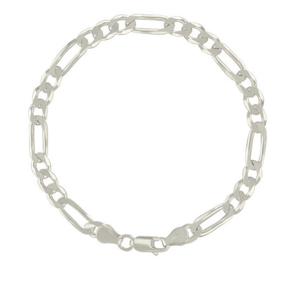 925 Silver Solid Classic Figaro 6.0mm