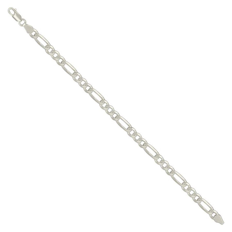 925 Silver Solid Classic Figaro 6.0mm