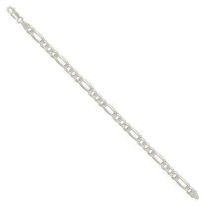 925 Silver Solid Classic Figaro 6.0mm