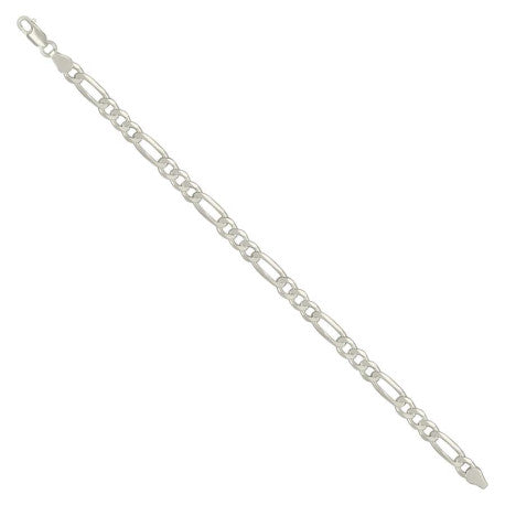 925 Silver Solid Classic Figaro 6.0mm