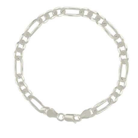 925 Silver Solid Classic Figaro 6.0mm