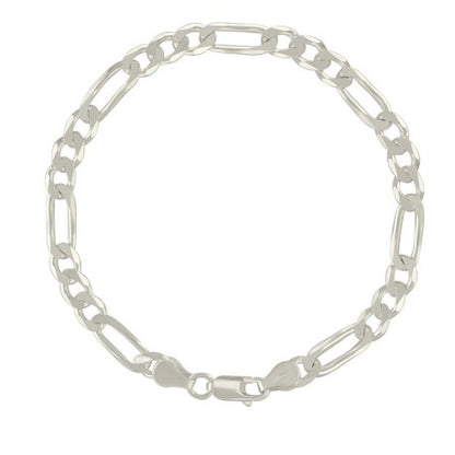 925 Silver Solid Classic Figaro 6.0mm