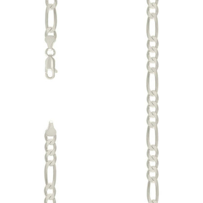 925 Silver Solid Classic Figaro 7.0mm