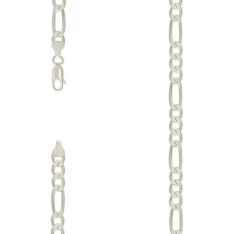 925 Silver Solid Classic Figaro 7.0mm