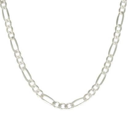 925 Silver Solid Classic Figaro 7.0mm