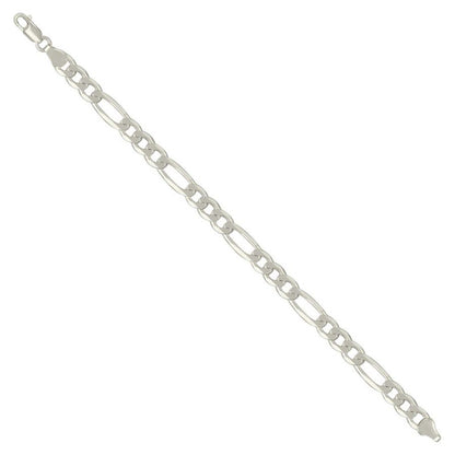 925 Silver Solid Classic Figaro 7.0mm