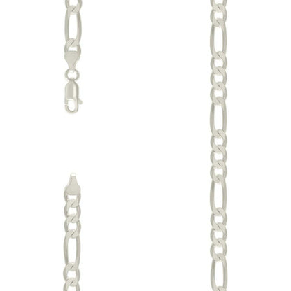 925 Silver Solid Classic Figaro 7.0mm