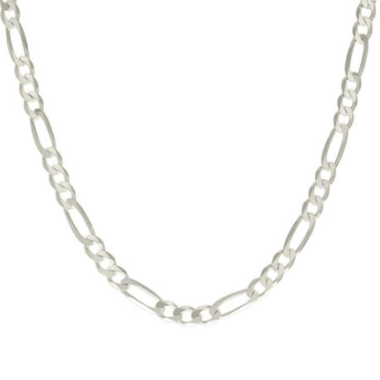925 Silver Solid Classic Figaro 7.0mm